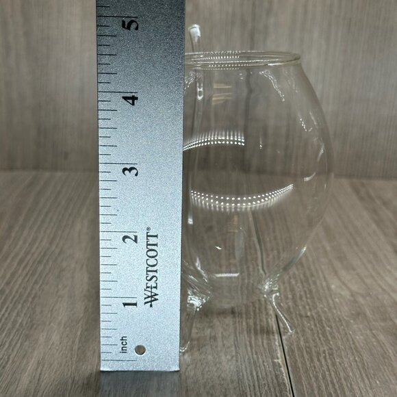 Oenophilia Vintage Set of 2 Wino Sippers 3-Point Base Built In Straw Transparent - Picture 11 of 13